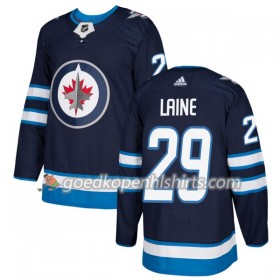 Winnipeg Jets Patrik Laine 29 Adidas 2017-2018 Navy Blauw Authentic Shirt - Mannen